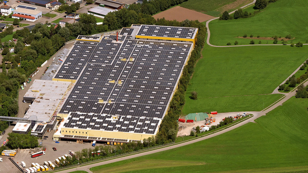 PV-Dachanlage bei WIE GmbH in Rudersberg